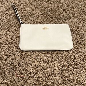 Coach wristlet, cream, used once